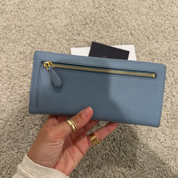 Prada light blue long wallet - Picture 6 of 14